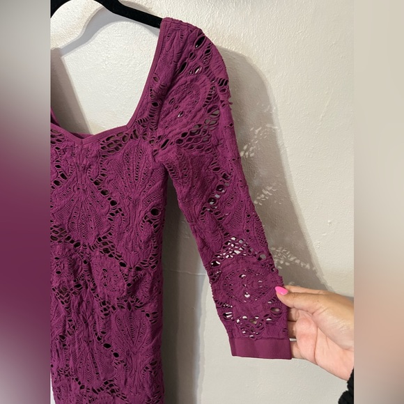 FREE PEOPLE Seamless Medallion Lace Bodycon Dress - Picture 6 of 7